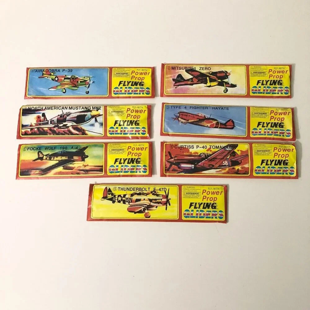 Lot of 7 Power Prop Flying Gliders WWII Aircraft Airplanes